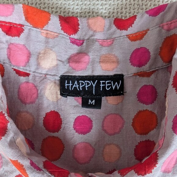 100% Cotton Multicoloured grey spotted sleeveless knee long dress, Size M - Picture 4 of 8